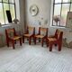 4 vintage Plywood chairs 80s