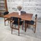 Table papillon ancienne, pieds compas