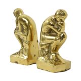 Italian Brass Bookends The Thinker Rodin Regina 18cm