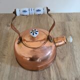 Old copper and porcelain teapot