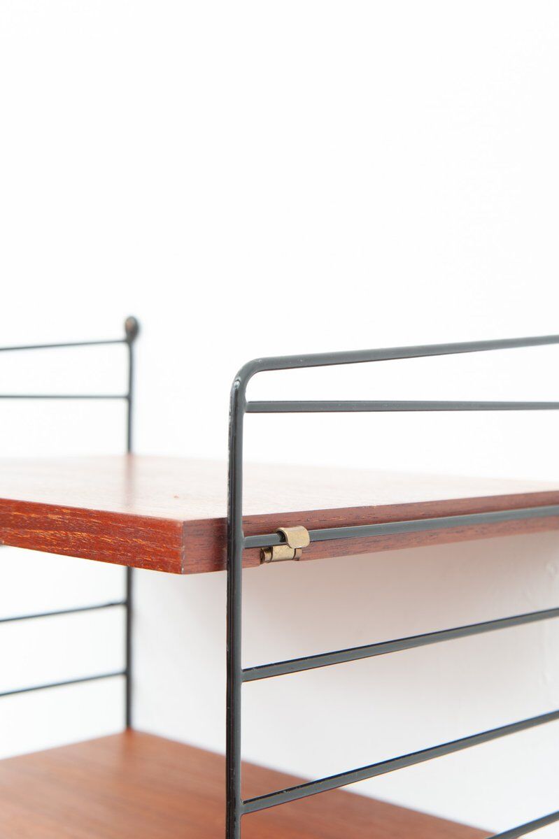 String wall shelf with drawer by Kajsa & Nisse Strinning, 1950s