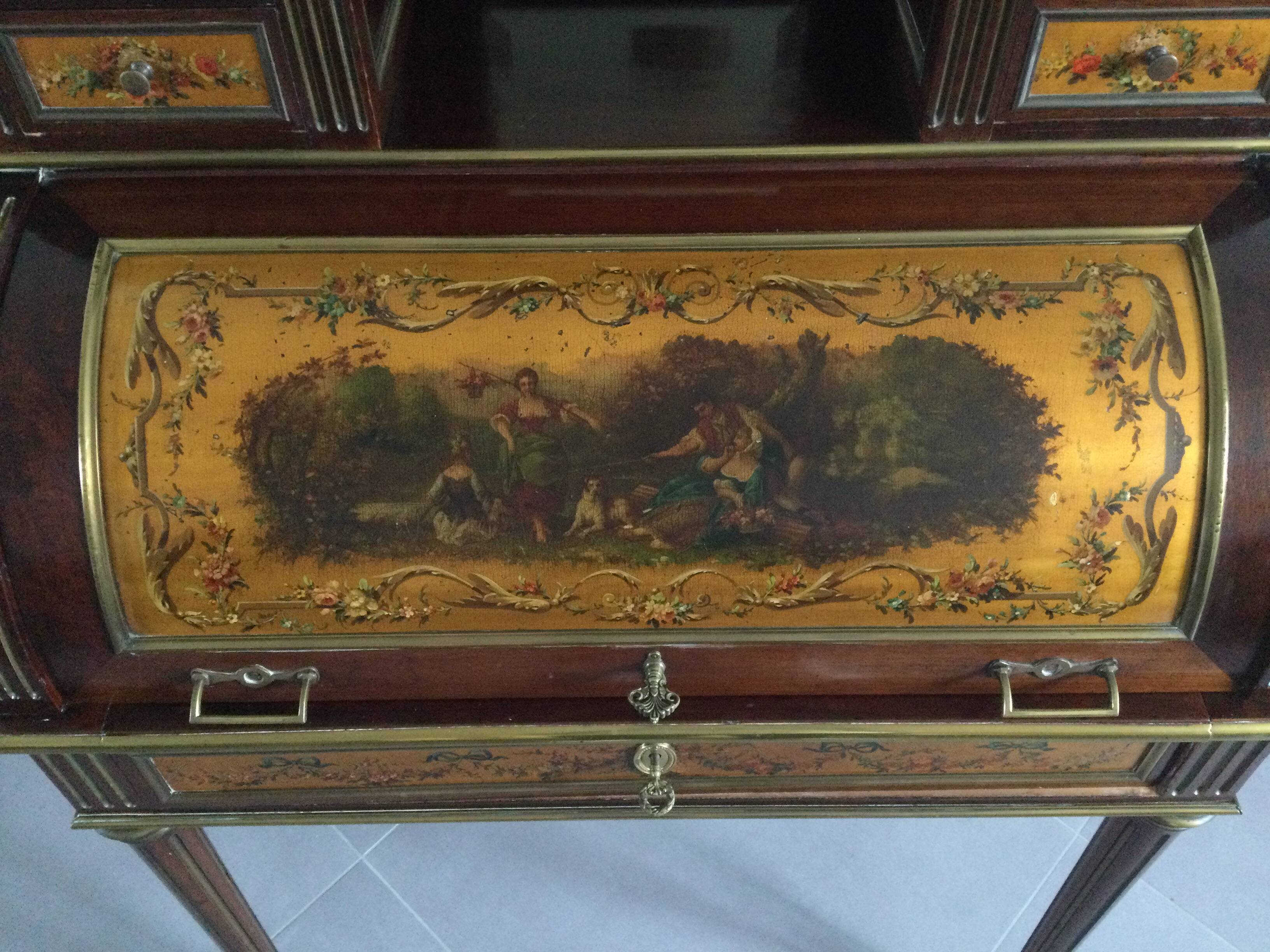 Louis XVI Style Mahogany Bonheur Du Jour
