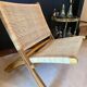 Siège / fauteuil / fauteuil pliant rétro en osier