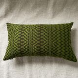 Coussin Kachin vert olive 30x50