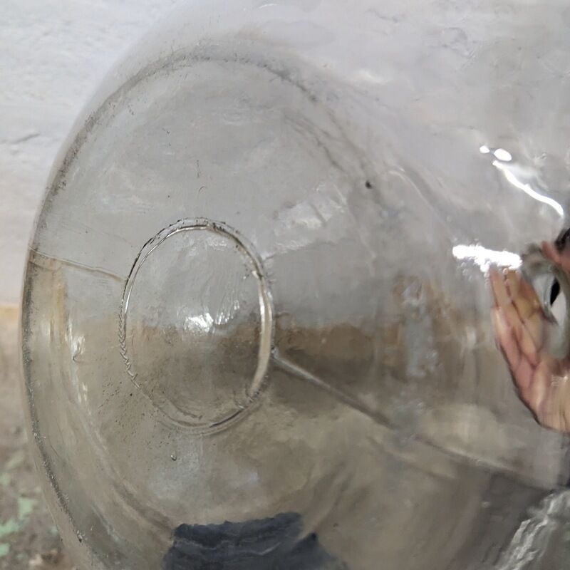 Transparent 25 liters demijohn