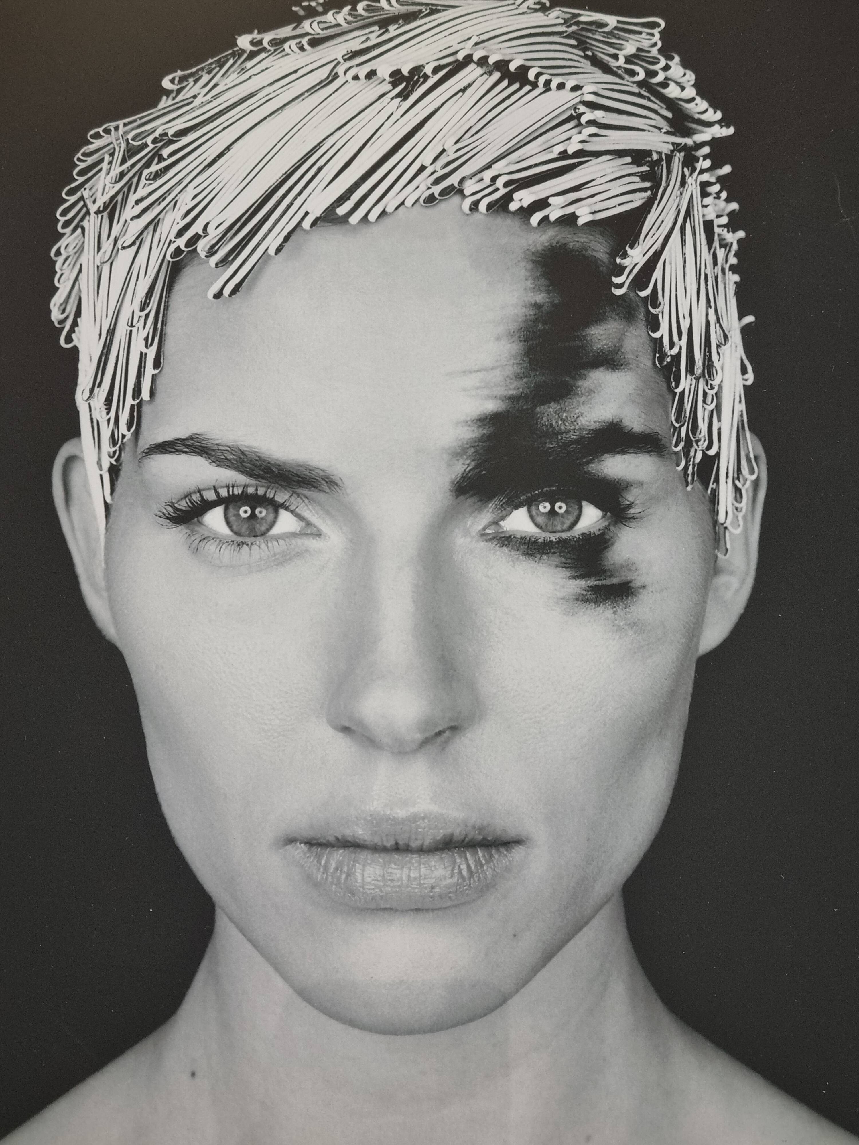 Fashion photography, portrait, Petra Bernardi, framed under glass, 32 x 41 cm