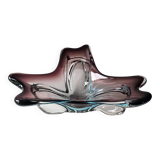 Murano glass Sommerso empty pocket purple blue transparent 24cm