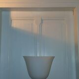 Vintage art deco opaline and bronze floor lamp