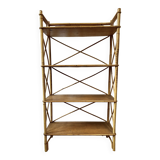 Vintage bamboo and rattan shelf