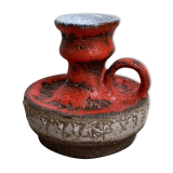 Fat Lava enamelled ceramic candlestick