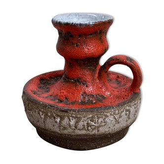 Fat Lava enamelled ceramic candlestick