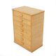 Woven wicker chest of drawers, 1980s