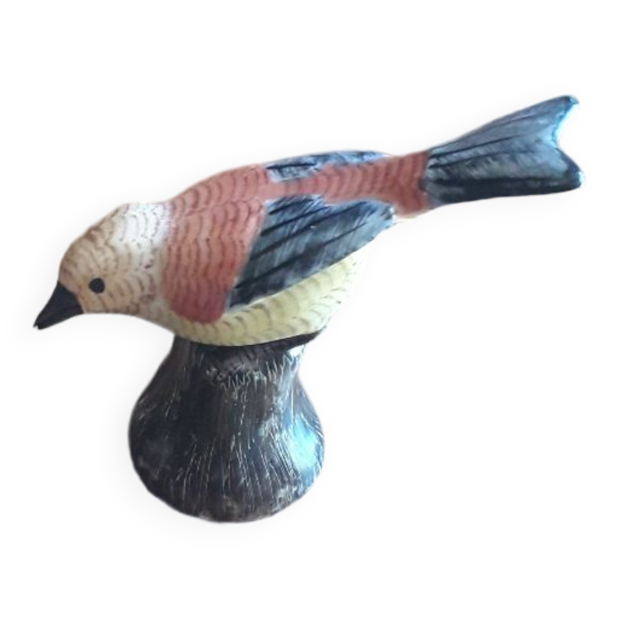 Collector's bird in painted porcelain
