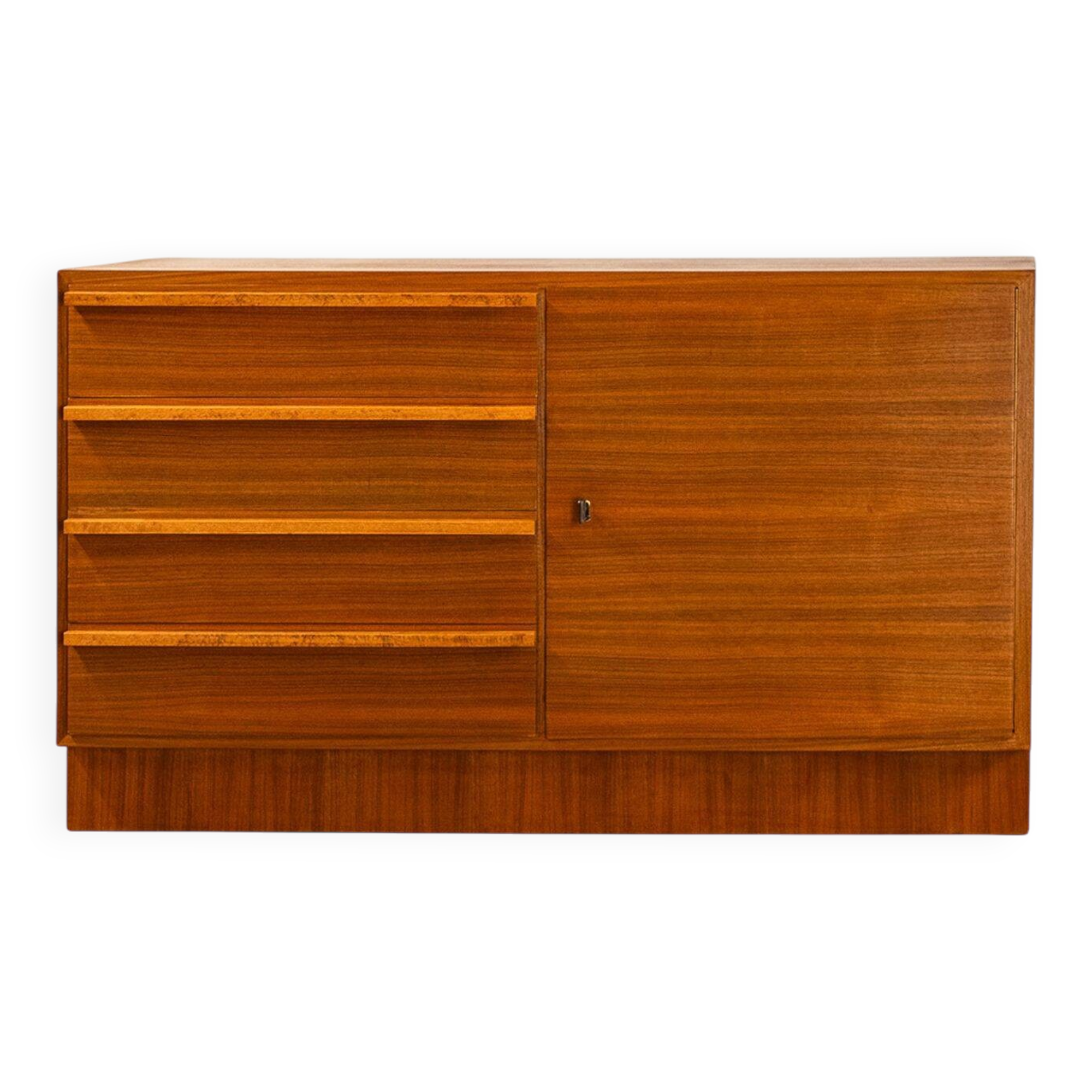Compact mid-century teak sideboard