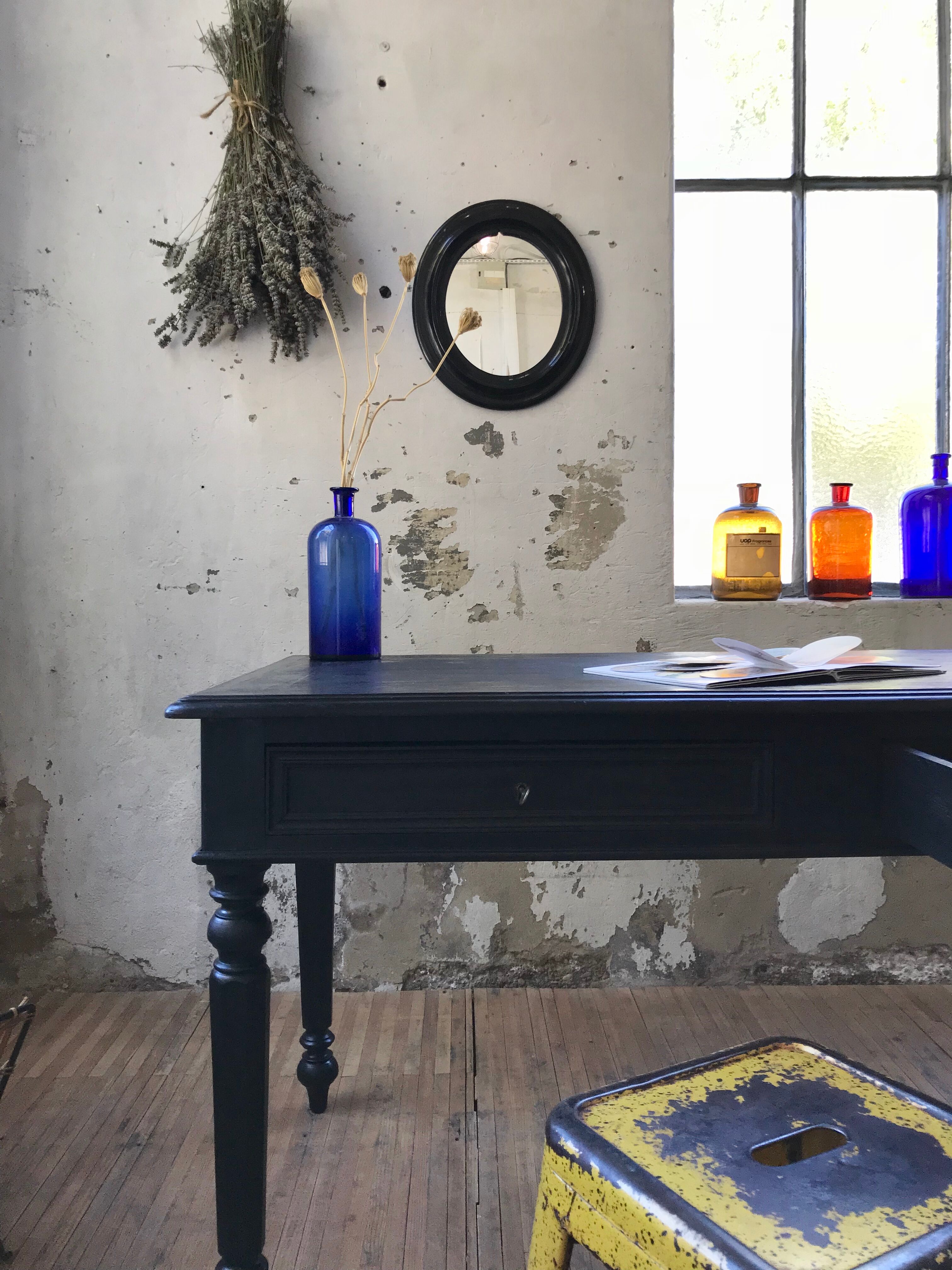 Napoleon Antique blackened wooden desk