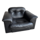 Fauteuil lounge De Sede DS-101 en cuir noir
