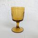 Verre à pied ambré motif vendange vintage
