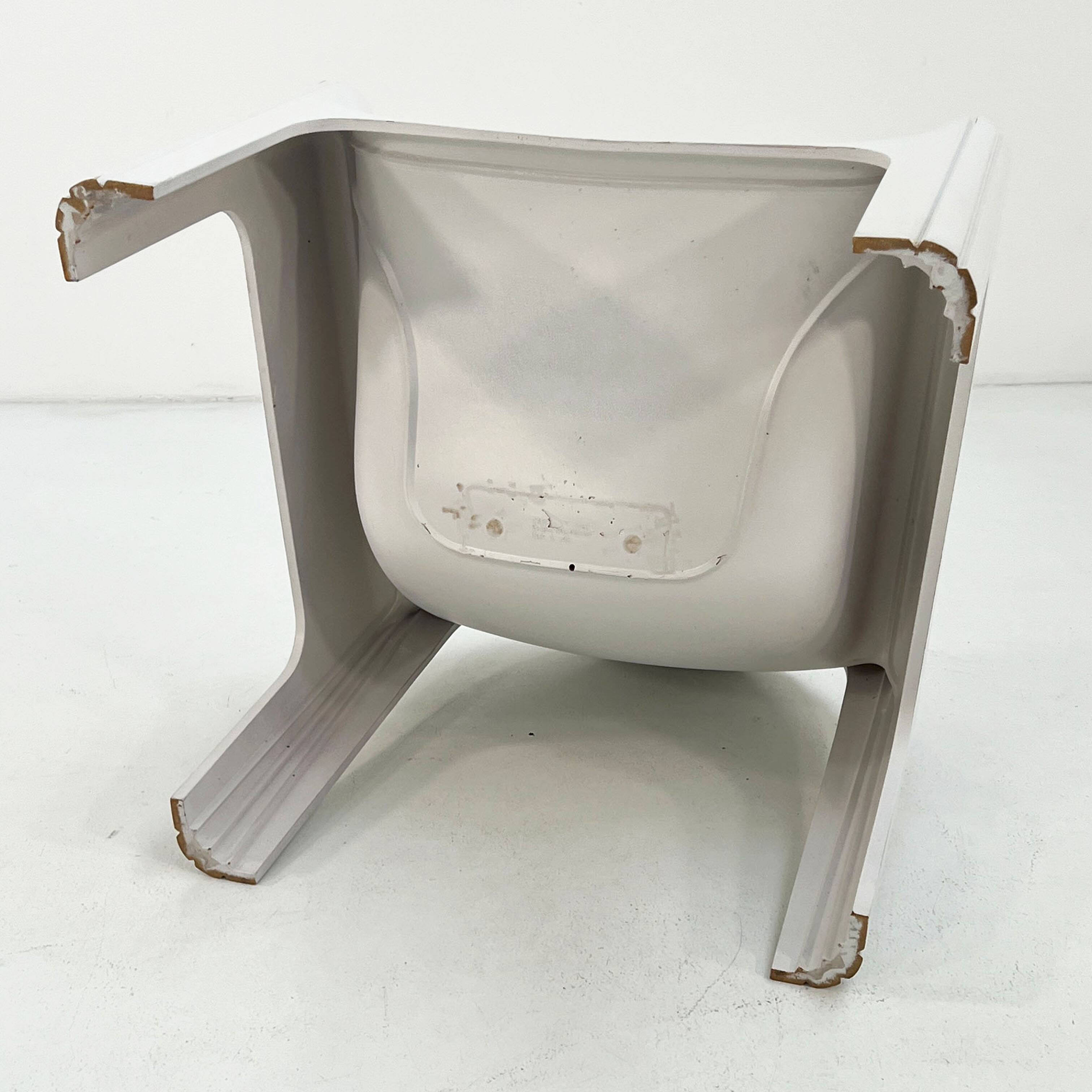 Pair of White Armchairs Model 4894 by Gae Aulenti for Kartell, 1970