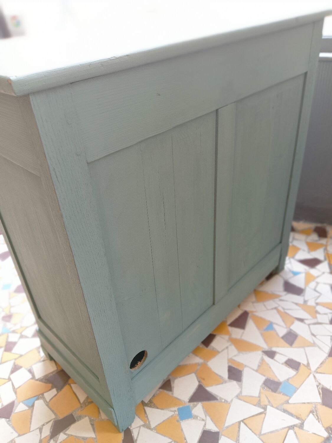 Parisian sideboard gray blue green