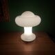 Mushroom lamp peill putzler in white opaline 60'S