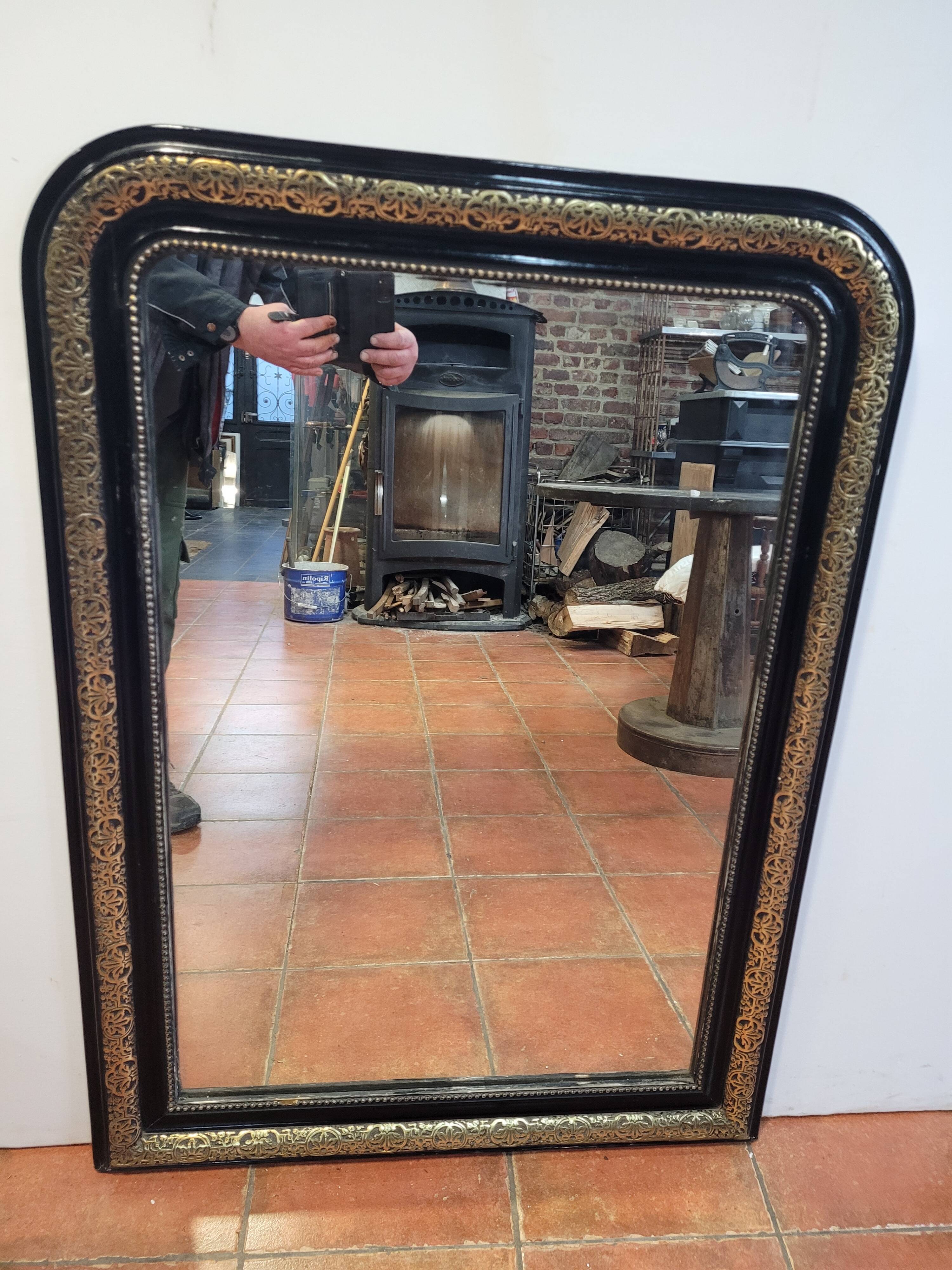 Napoleon III mirror with mercury mirror
