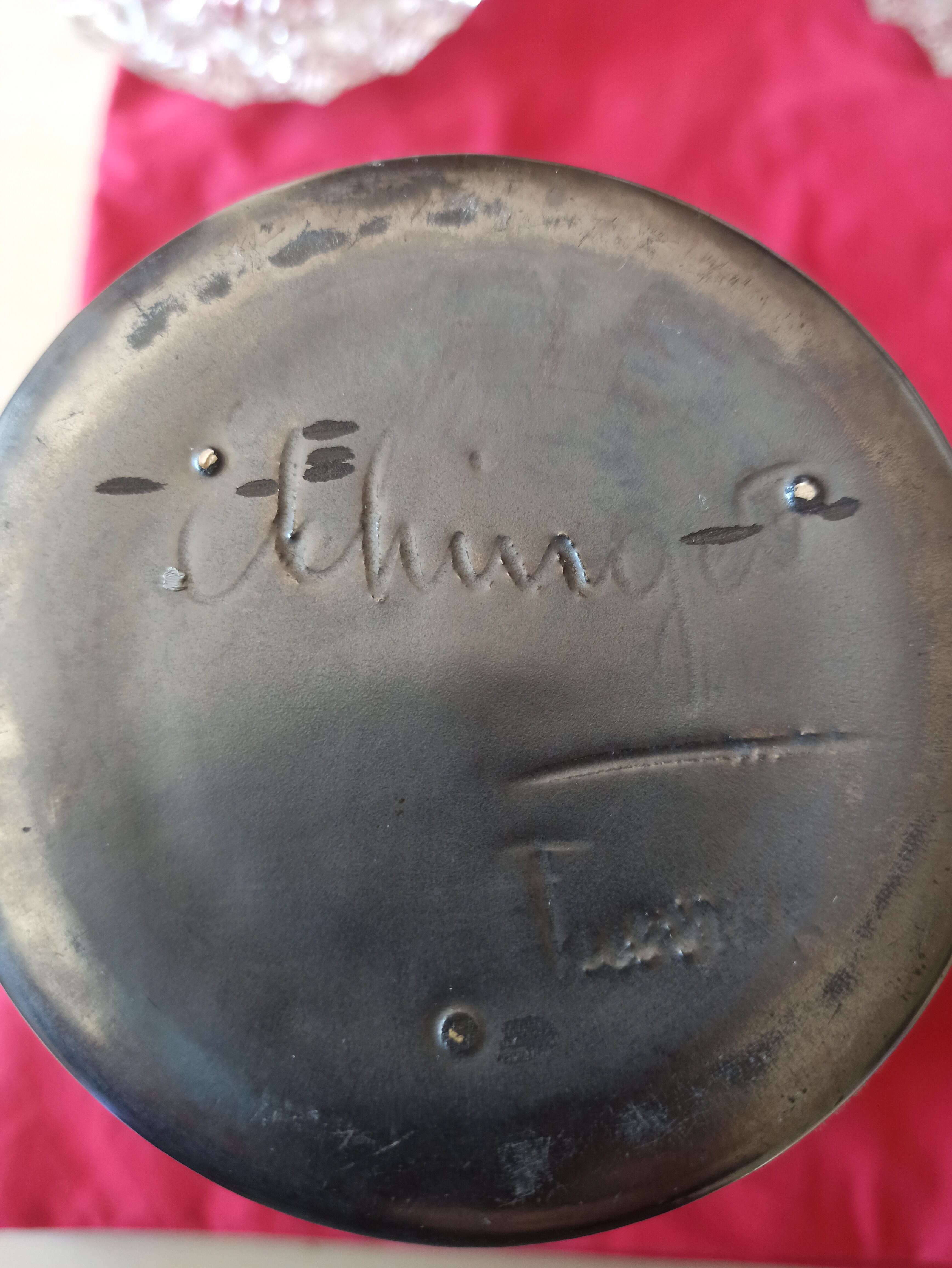 Vase ceramic black Elchinger