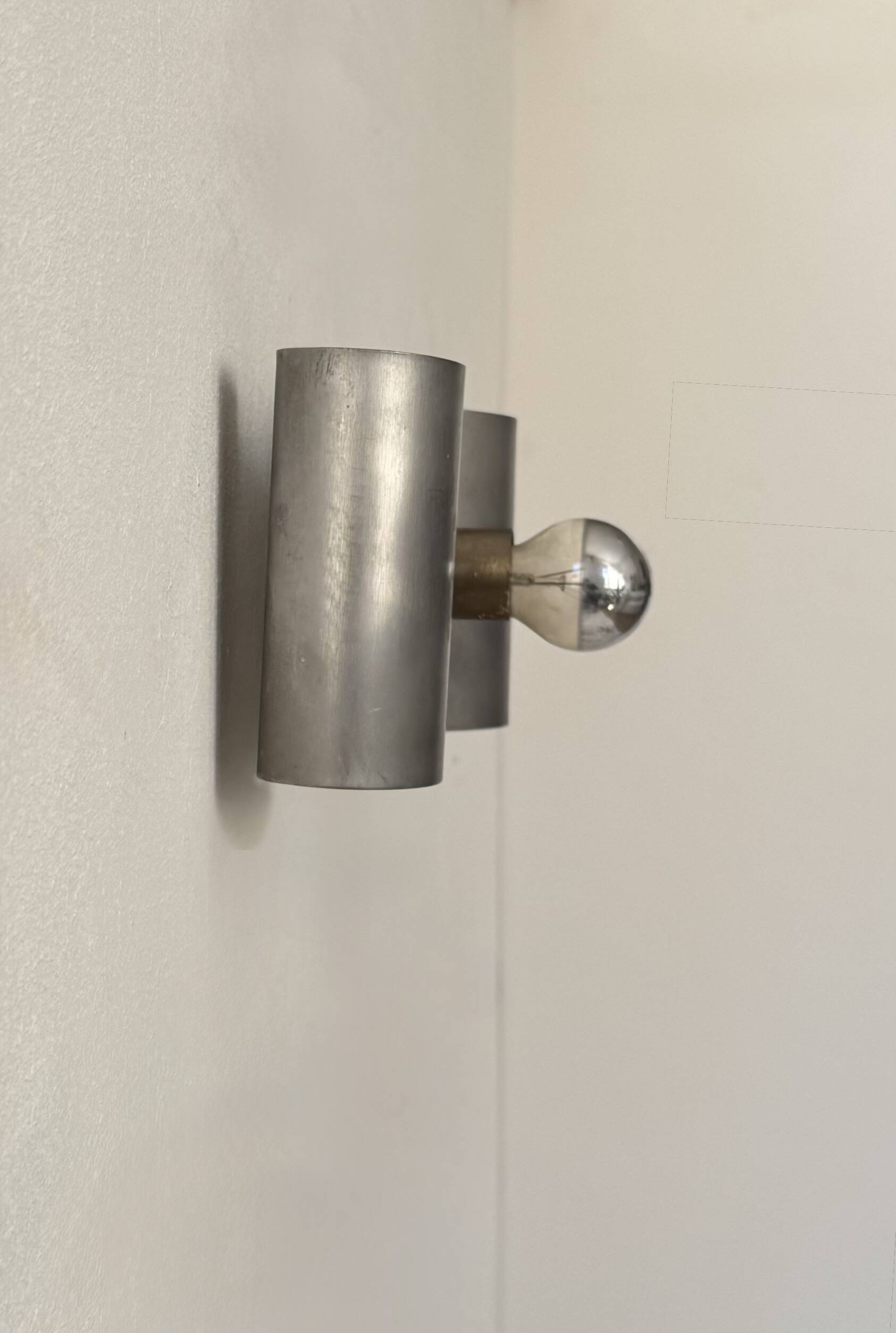 Applique vintage, métal brossé, France, 1970