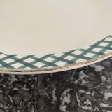 Green gingham hollow dish