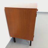 Small vintage storage unit in modernist Scandinavian style in teak from the 60s