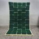 Tapis en laine pure fait main traditionnel vert traditionnel 1,5/2,5 m