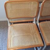 Series of 4 chairs Marcel Breuer Cesca B32