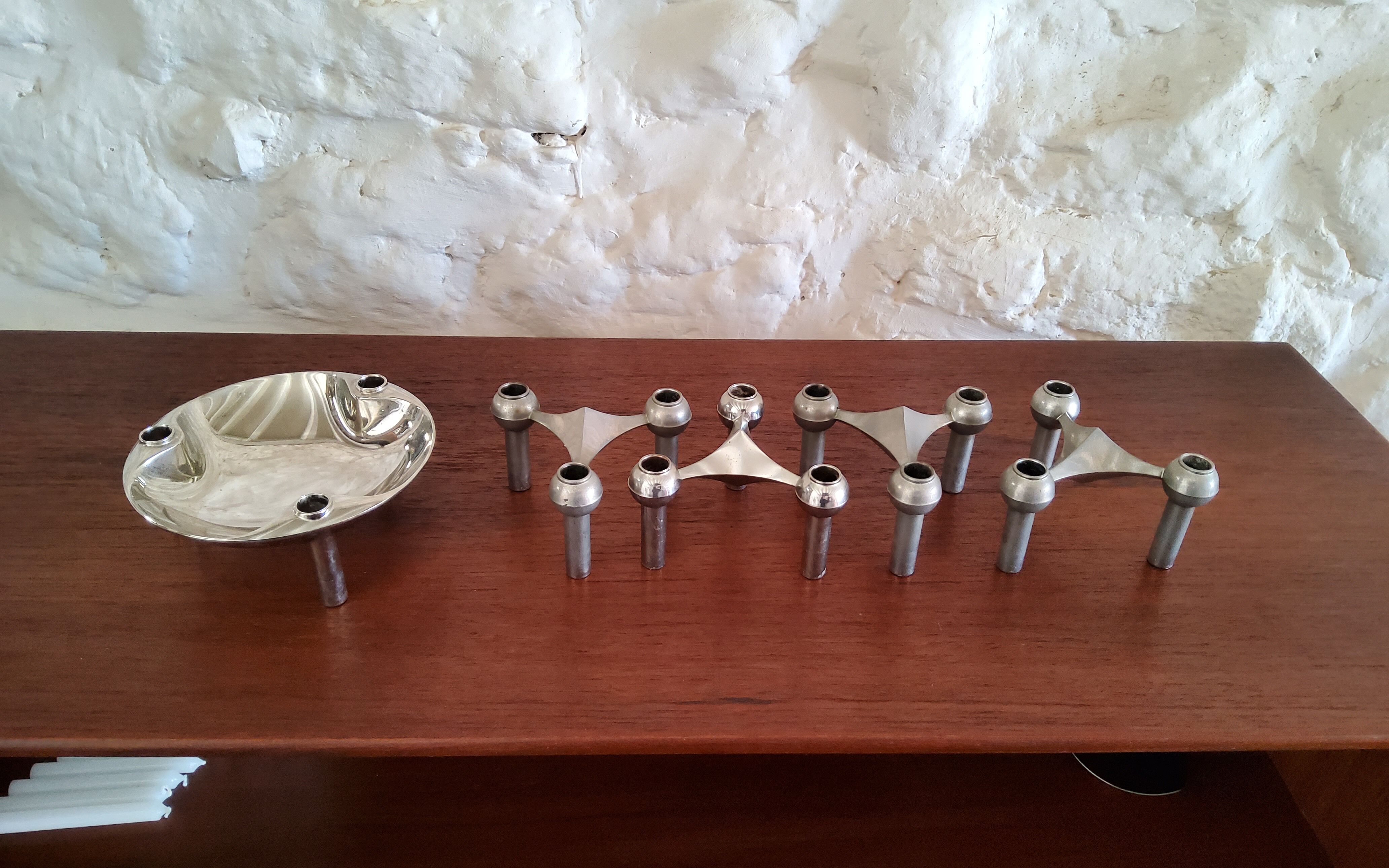 Nagel 1970 modular candle holders and cups