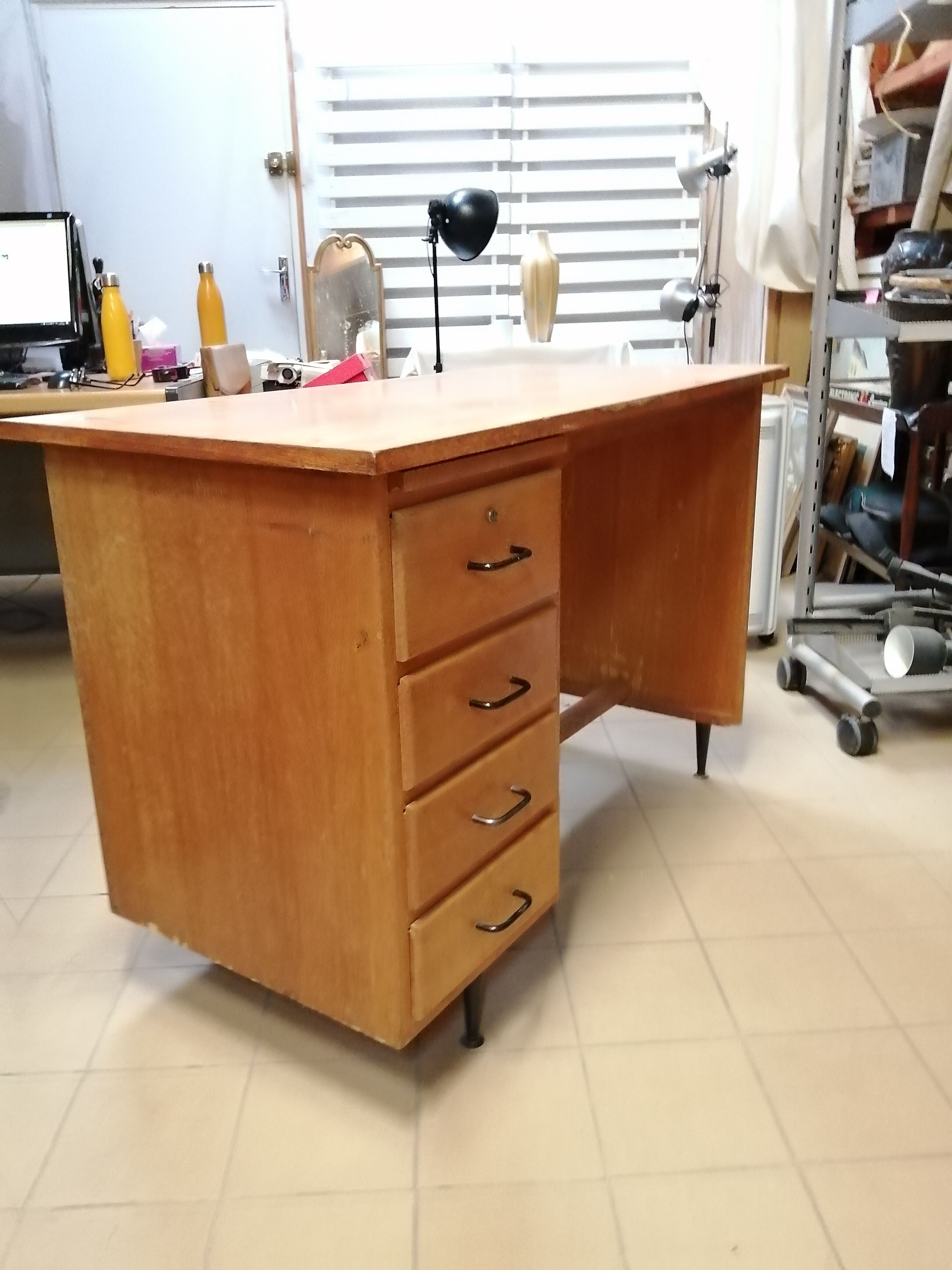 Vintage wooden desk - 60s/70s
