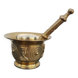 Brass mortar and pestle