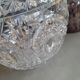 Large round vase in cut crystal