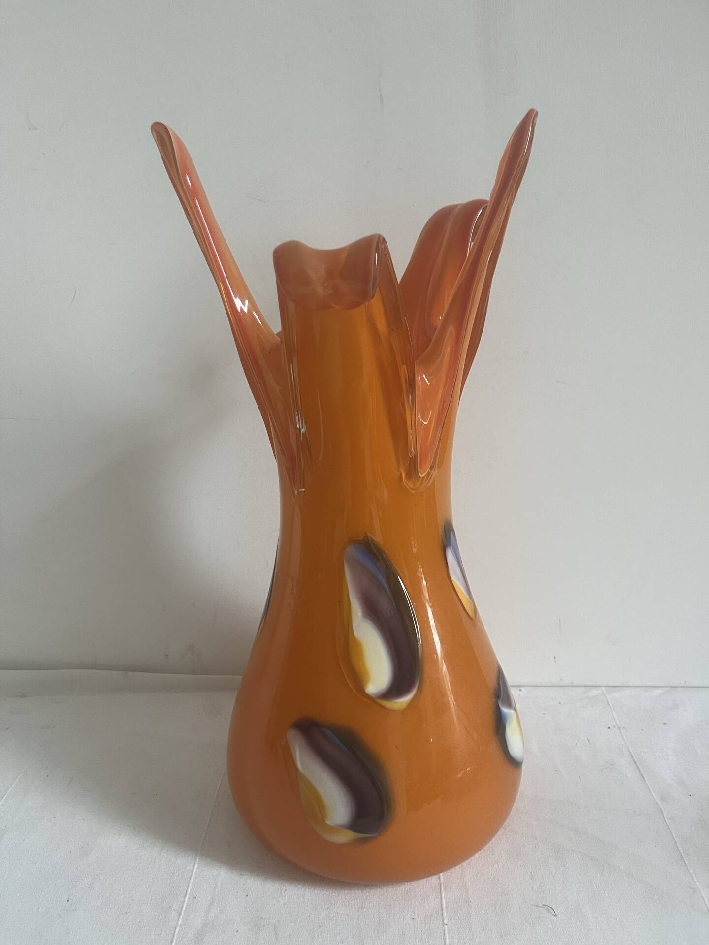 Large vintage blown glass vase Simais