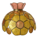 mother-of-pearl and brass flower hanging lampshade