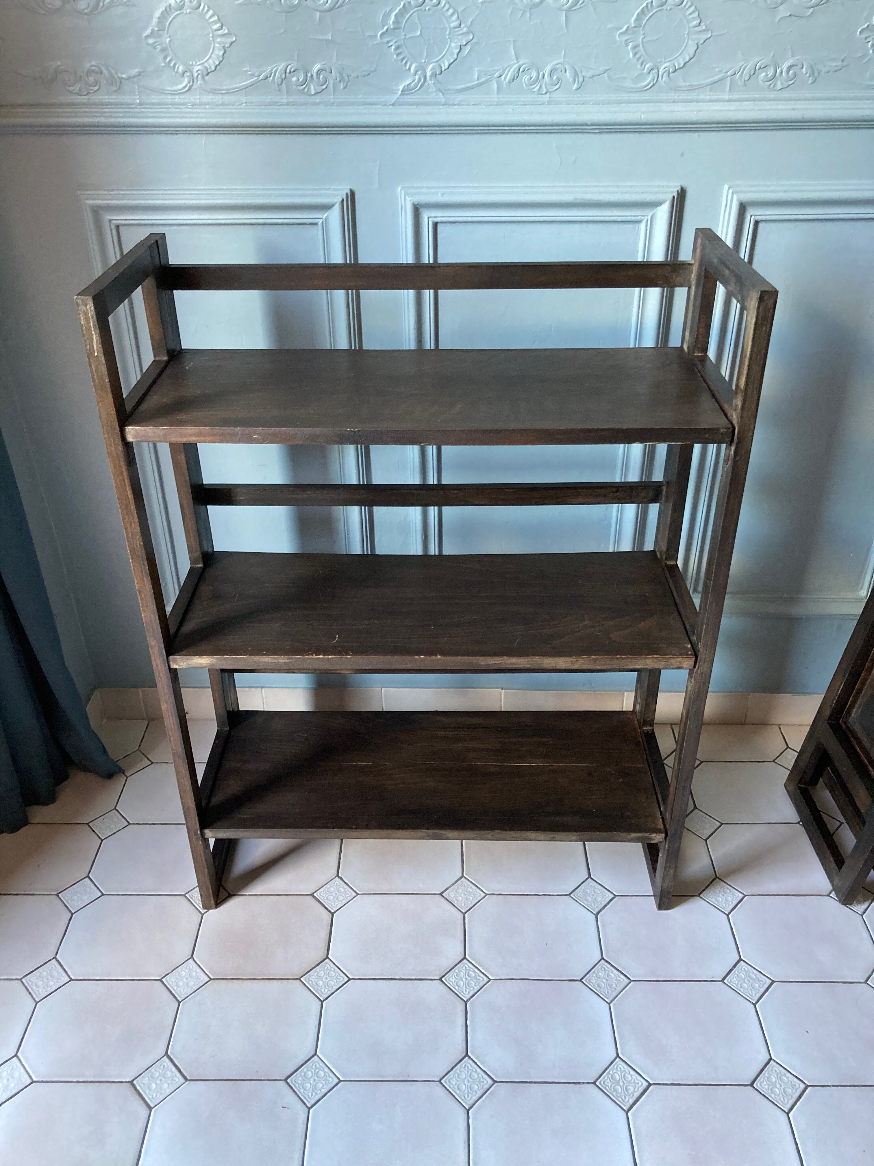 Vintage plant rack duo