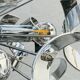 Sculptural chrome suspension design