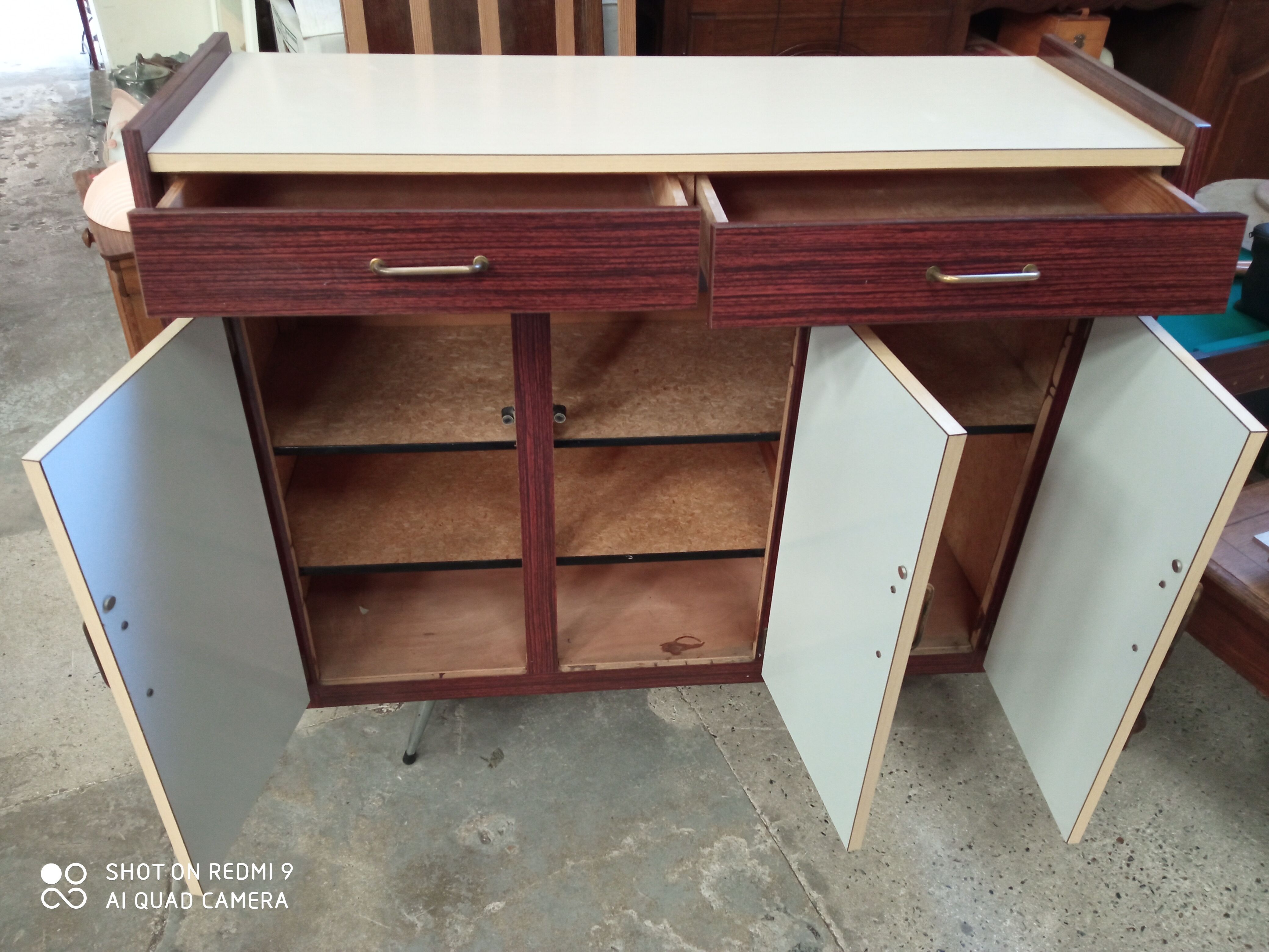 Low formica buffet from the 50s