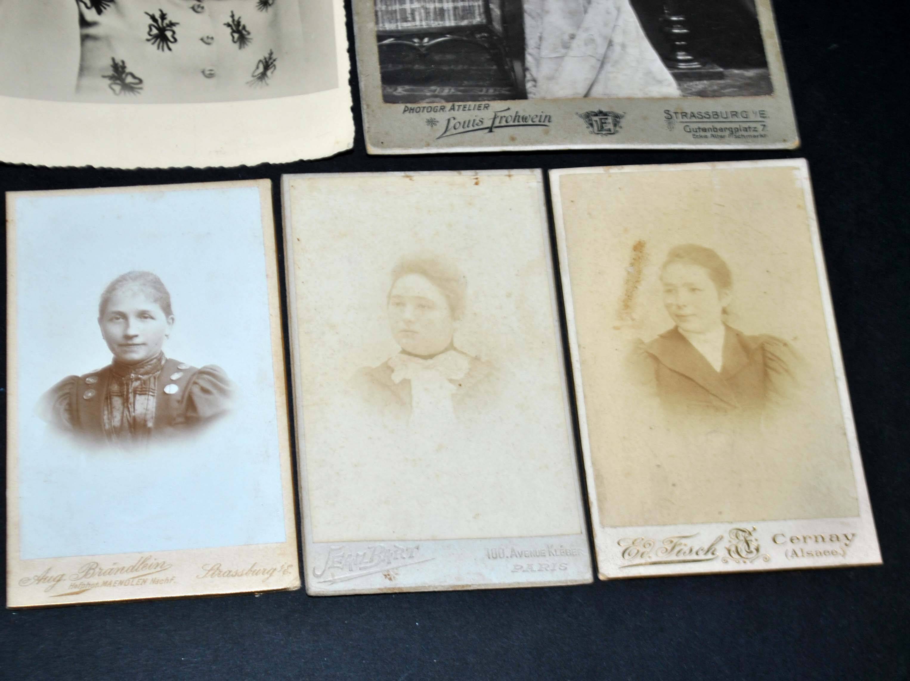 Lot of 10 old photos of women - 1920s to 1950s