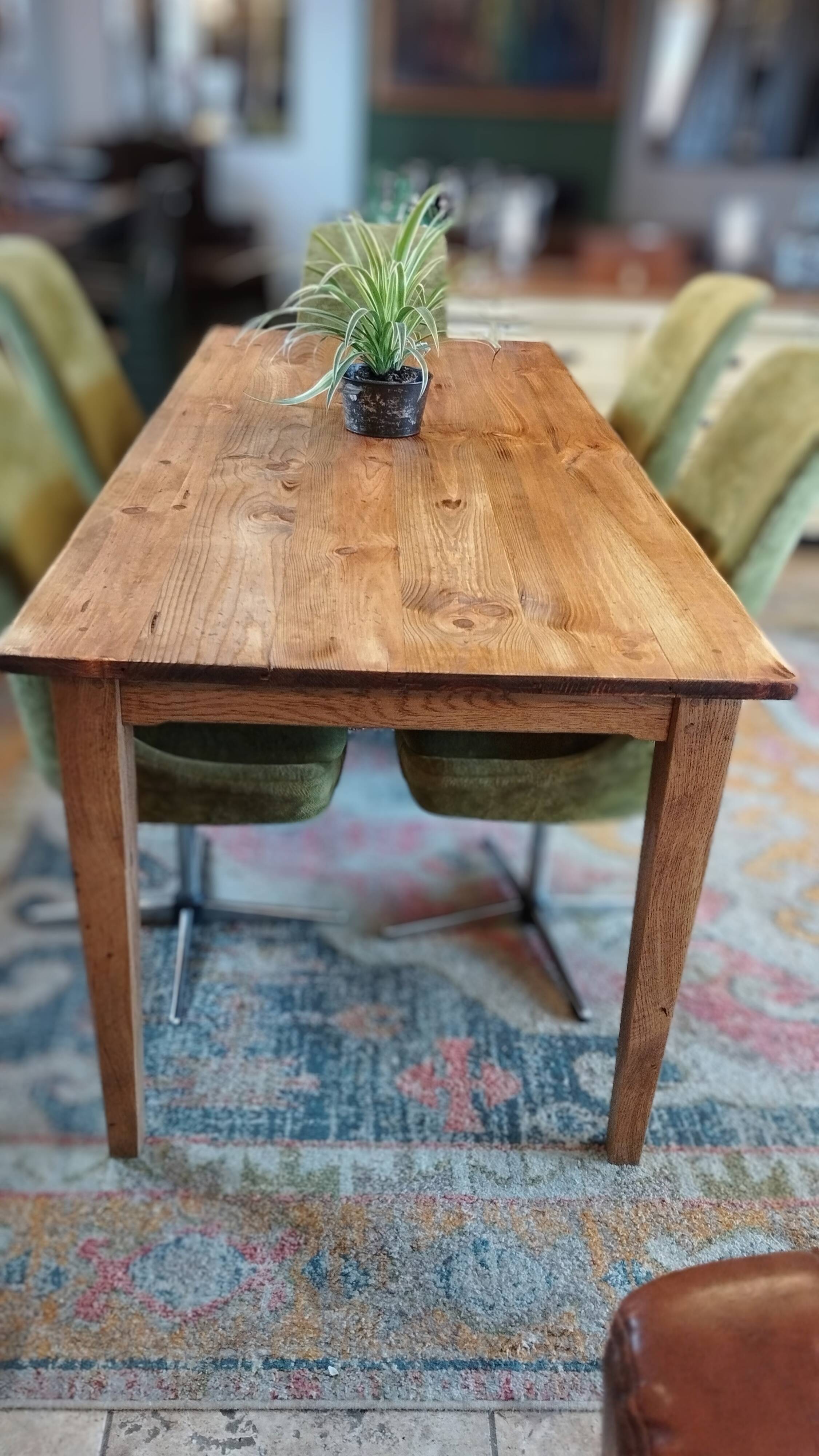 Danish Farmhouse Table with Patina