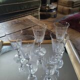 Cut glass wine glasses – Set of 6 – 1960s
