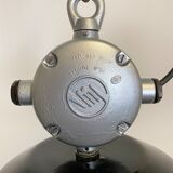 Black industrial factory lamp from Elektrosvit, 1960s