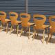 6 BAUMANN V2 chairs in light beech