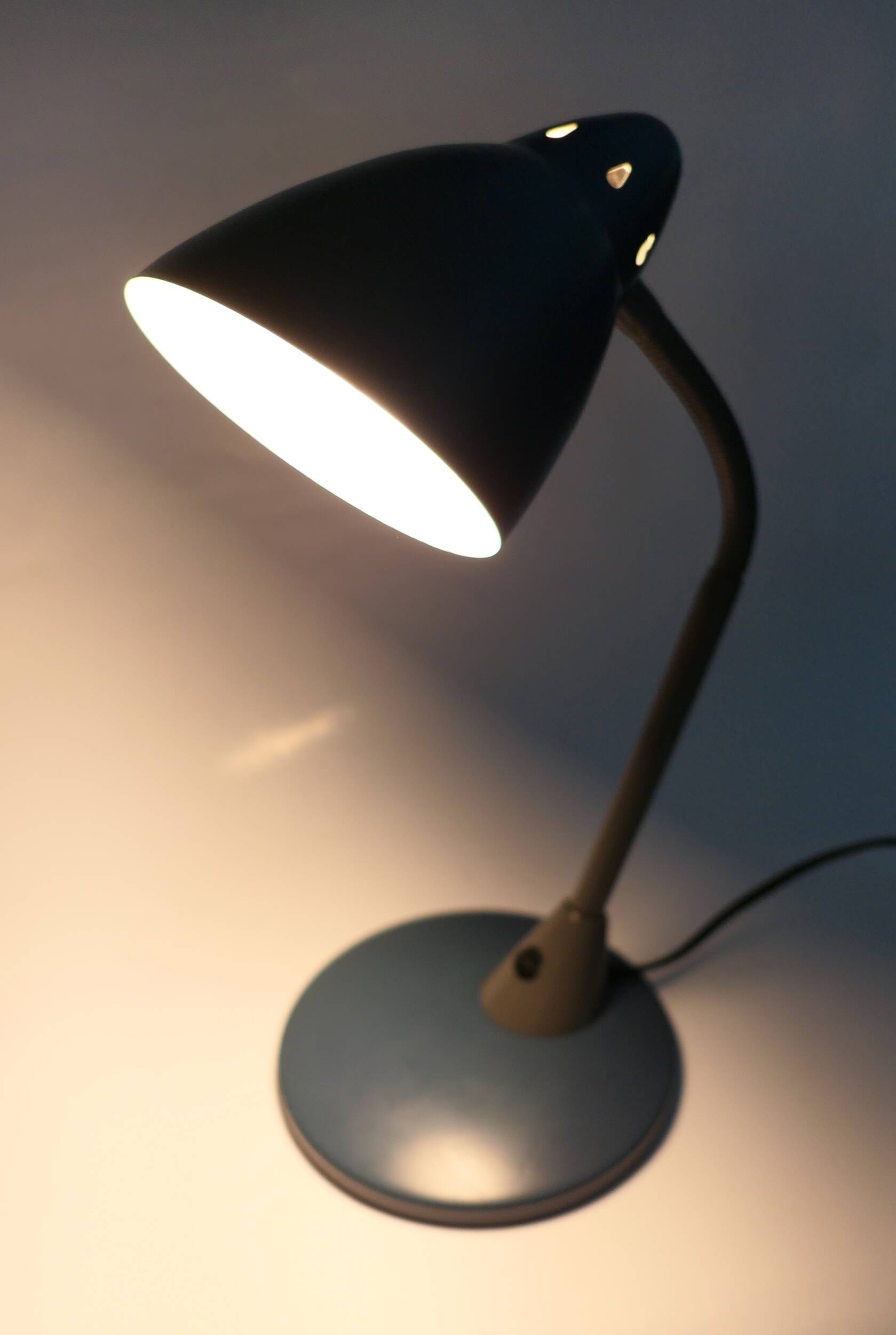 Large F Line Brooklyn blue and gray desk lamp 1996