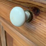 Honey-colored wood sideboard