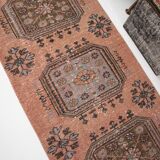 3x11 Dark Salmon Turkish Runner Rug, 85x336Cm SK 5476