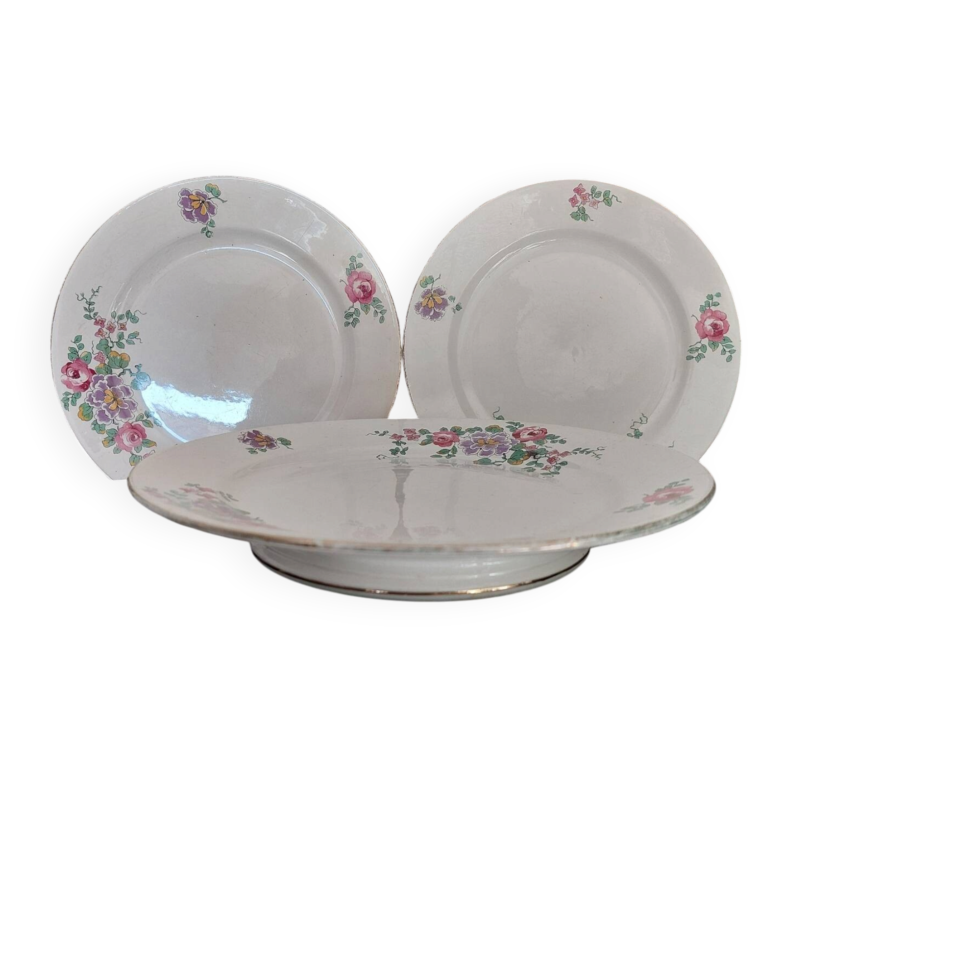 Assiettes faïence Sarreguemines