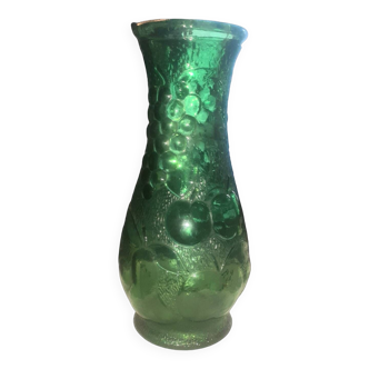 Glass vase stamped constantin italy h:28 neck:9cm base:10cm